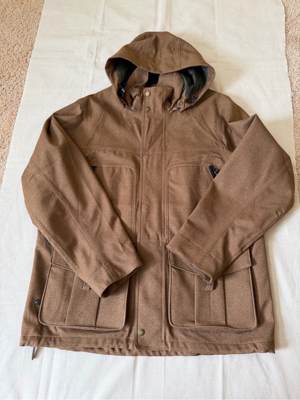 FILSON Men's Hooded Wool-Blend Jacket in Brown